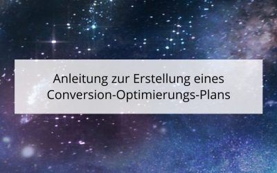 Anleitung zur Erstellung eines Conversion-Optimierungs-Plans